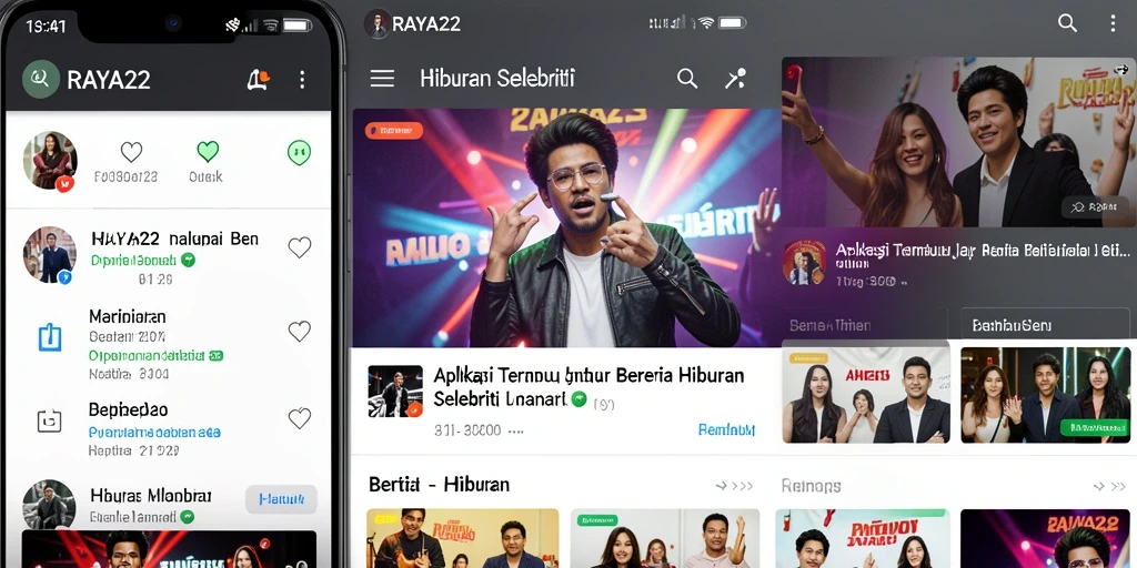 Tampilan antarmuka RAYA22 yang sederhana dan menarik.