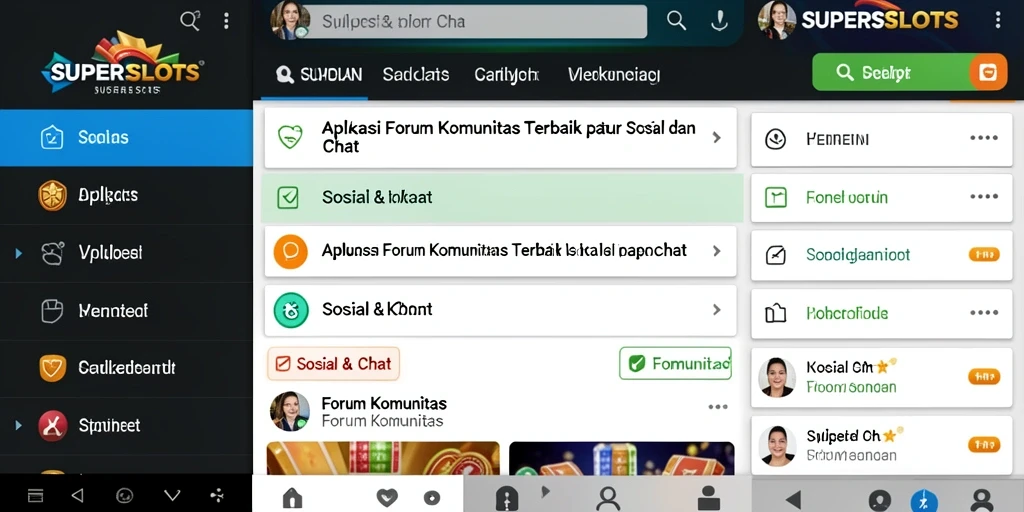 Tampilan antarmuka Forum Komunitas SUPERSLOTS yang interaktif.